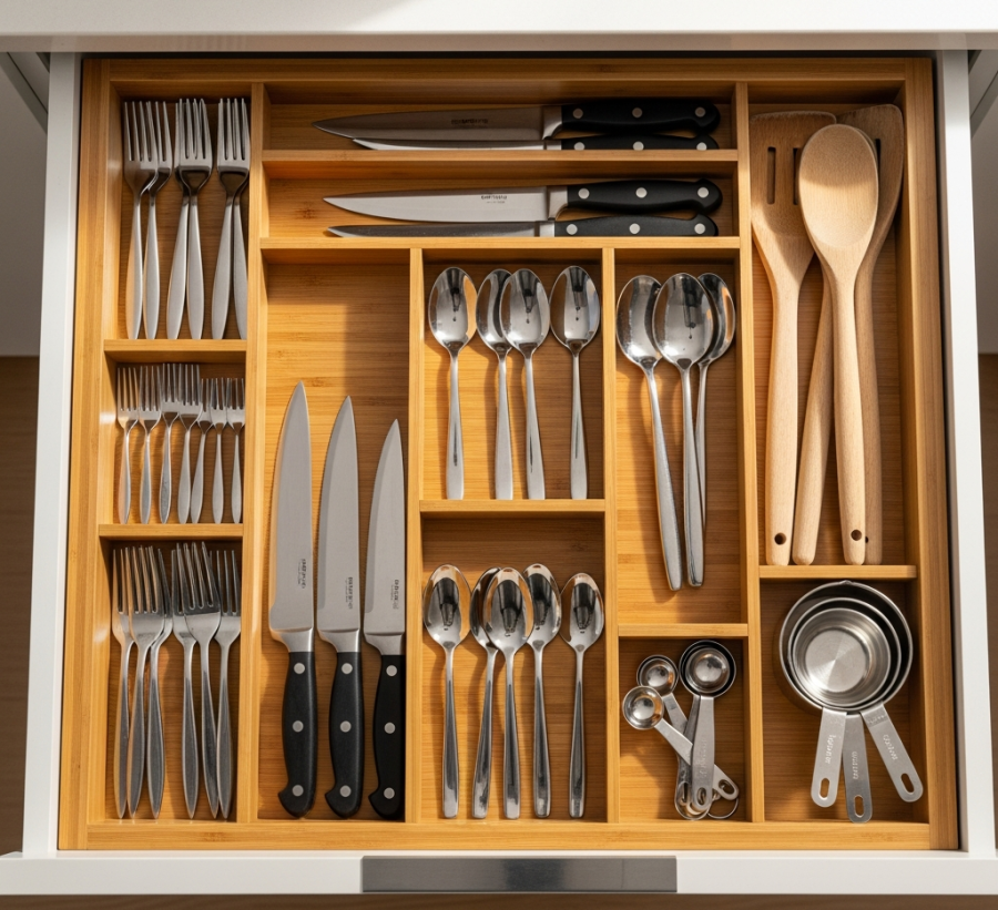 bamboo drawer organizer