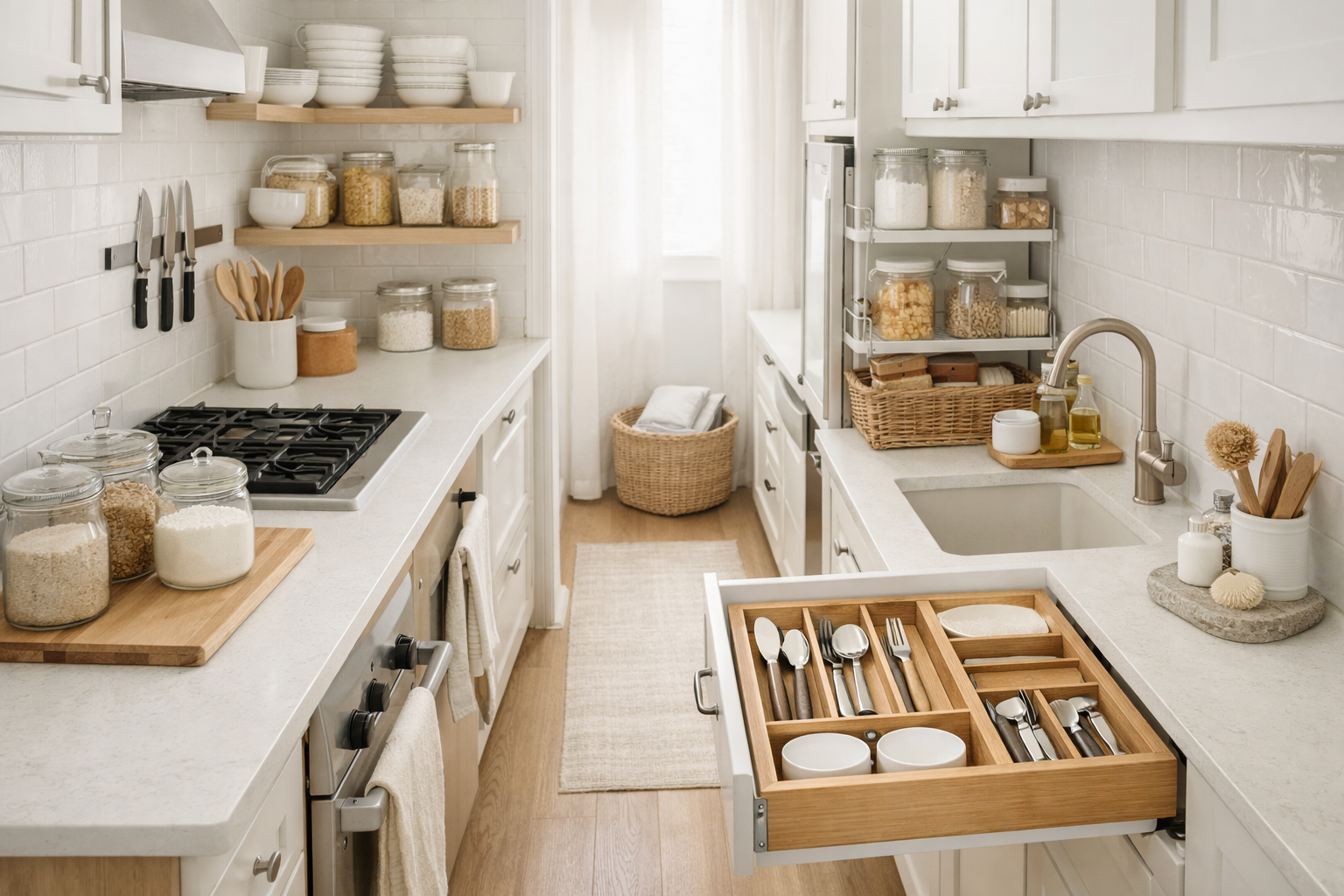 Galley Kitchen Organization Ideas