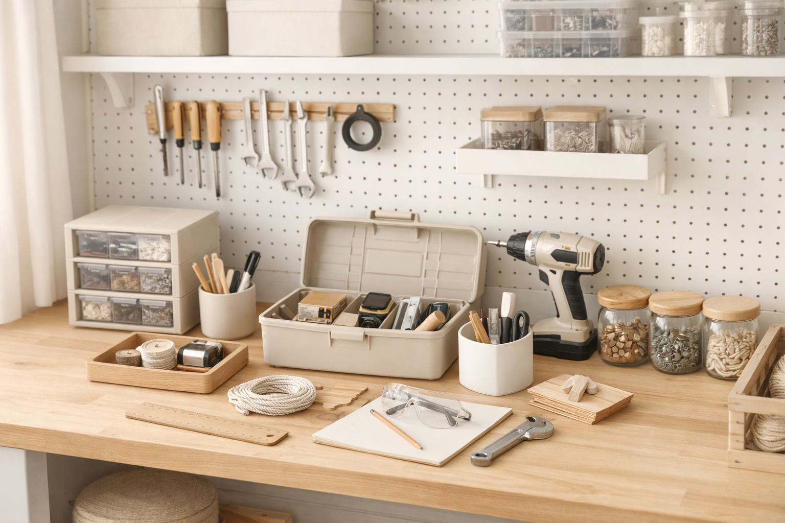 How To Organize A Garage Workbench