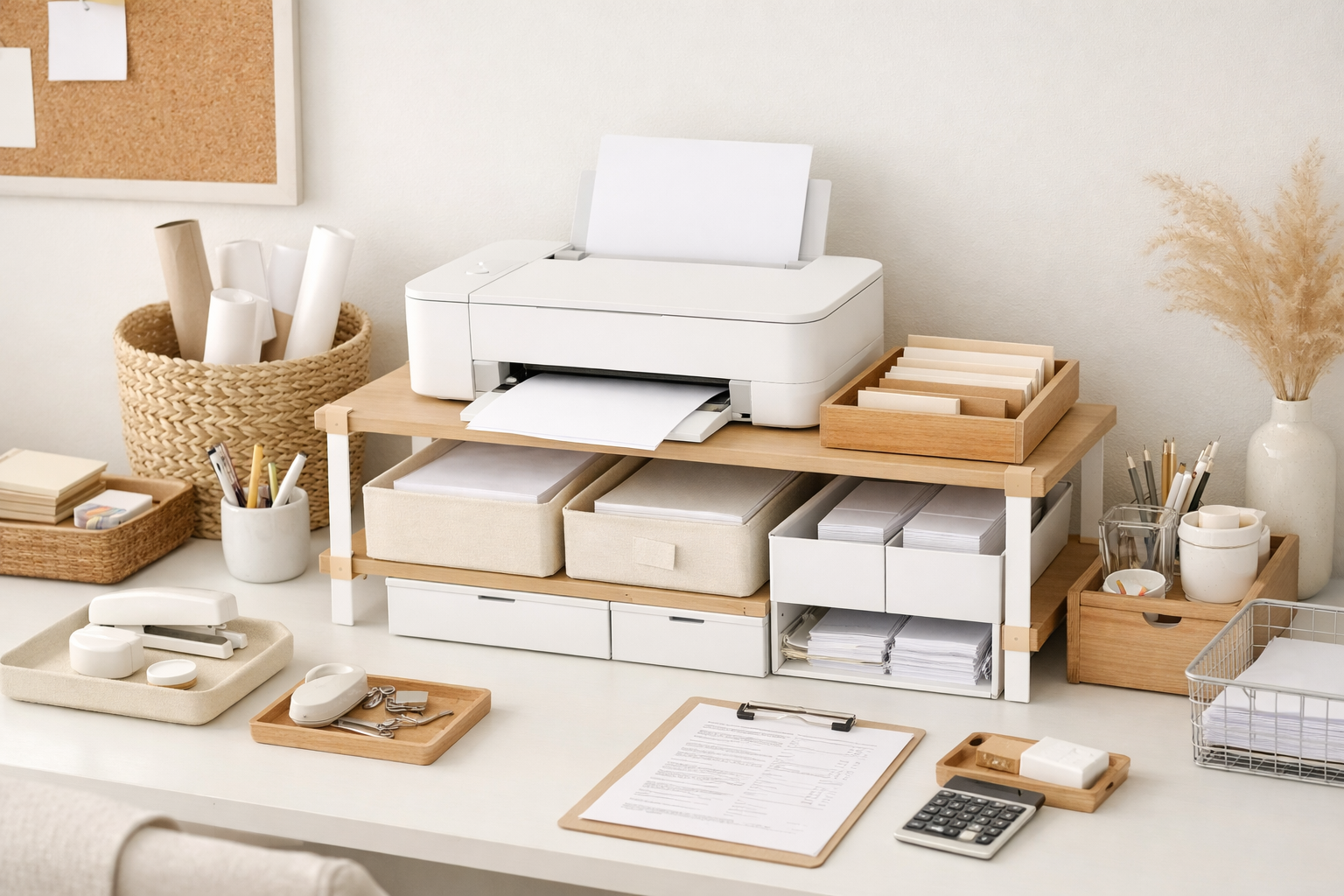 Solutions For Organizing A Home Office Print Station
